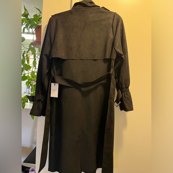 New Faux Suede Trench coat - Picture 6 of 7